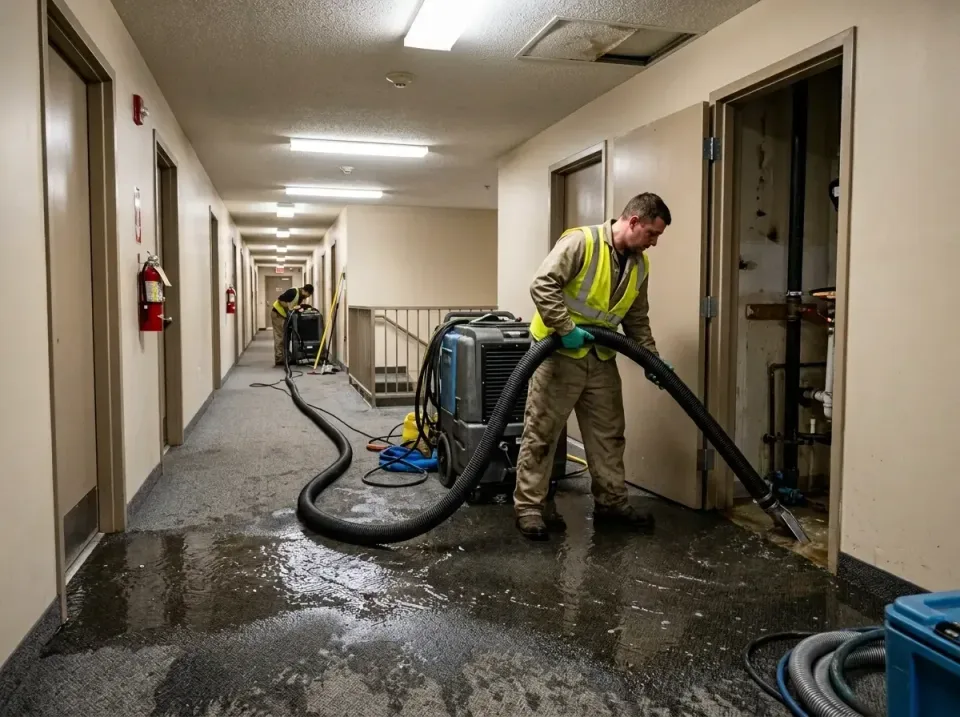 multi-unit-apartment-hallway-f-005 — frequently asked questions, Emergency Burst Pipe Water Extraction & Removal in Weyers C…